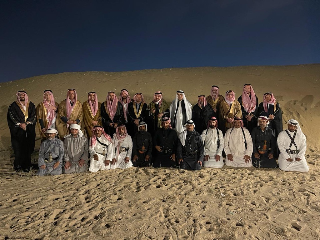 Night gathering Saudi desert